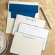 Navy Bliss Flat Hand-Bordered Note Cards Image 1 of 4